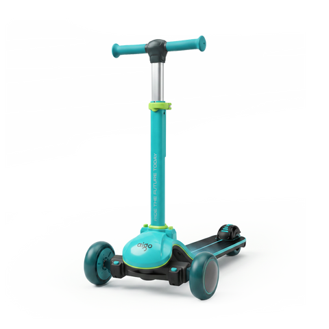 Aigo H1 Neon Three Wheel Light-Up Kids Kick Scooter (Turquoise)  