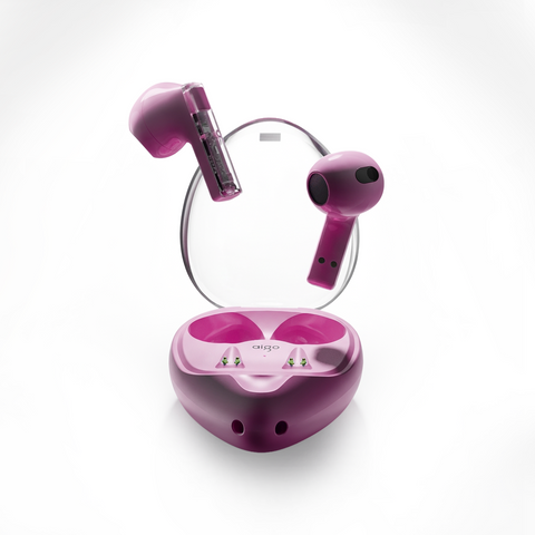 aigo TK03 Bluetooth Earbuds (Rose Red)